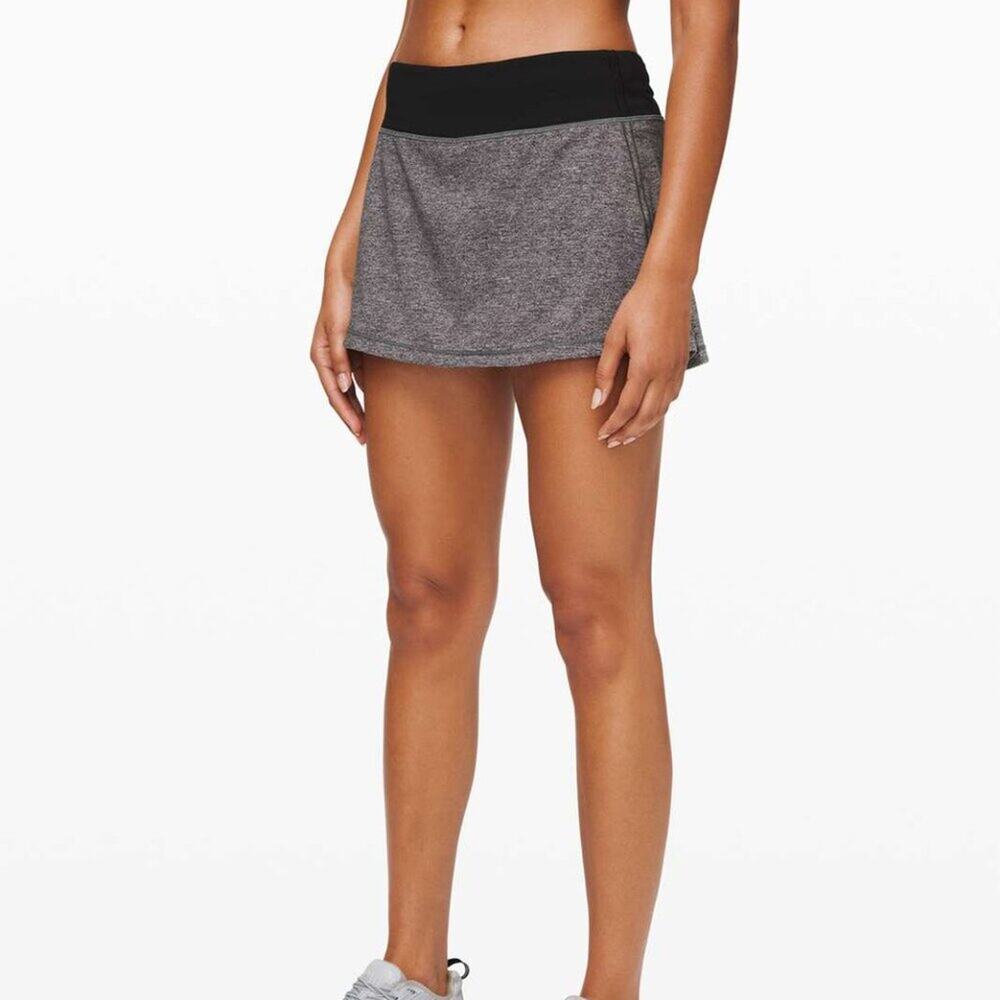 Lululemon Pace Rival Skirt Heather Lux Multi Black / Black 4